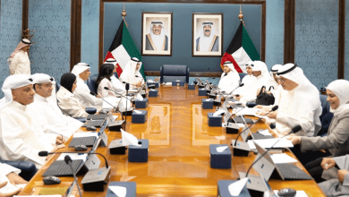 جانب من اجتماع مجلس الوزراء برئاسة اليوسف