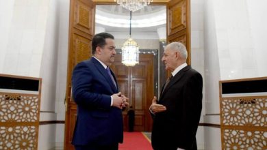 رئيس العراق عبداللطيف رشيد ورئيس الوزراء العراقي محمد شياع السوداني