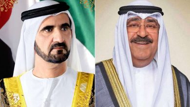سمو الأمير الشيخ مشعل الأحمد ونائب رئيس الإمارات الشيخ محمد بن راشد آل مكتوم